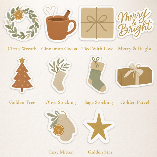 Cozy Christmas Sticker Collection