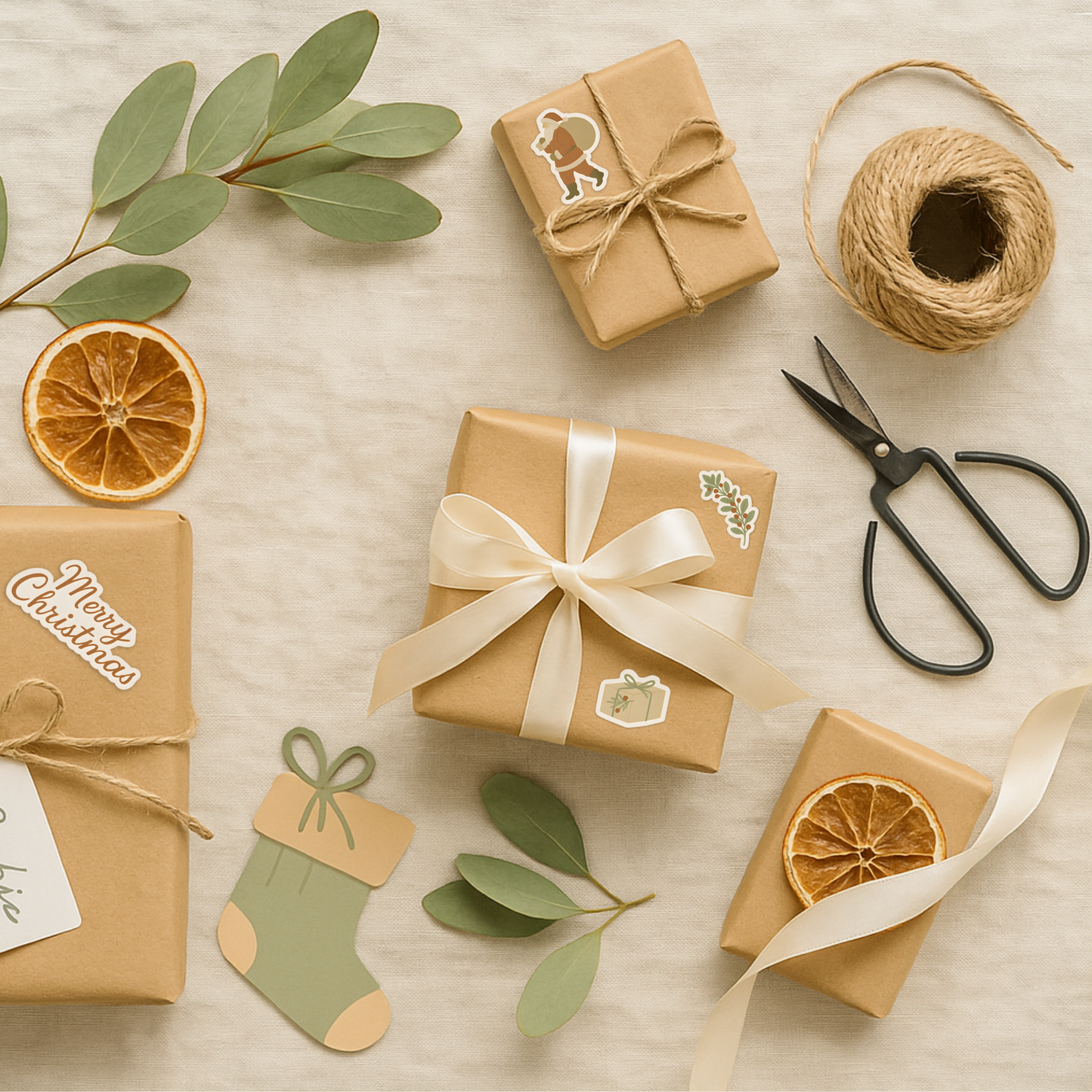 Vintage Christmas Nostalgia Sticker Pack – 10 Retro Holiday Designs