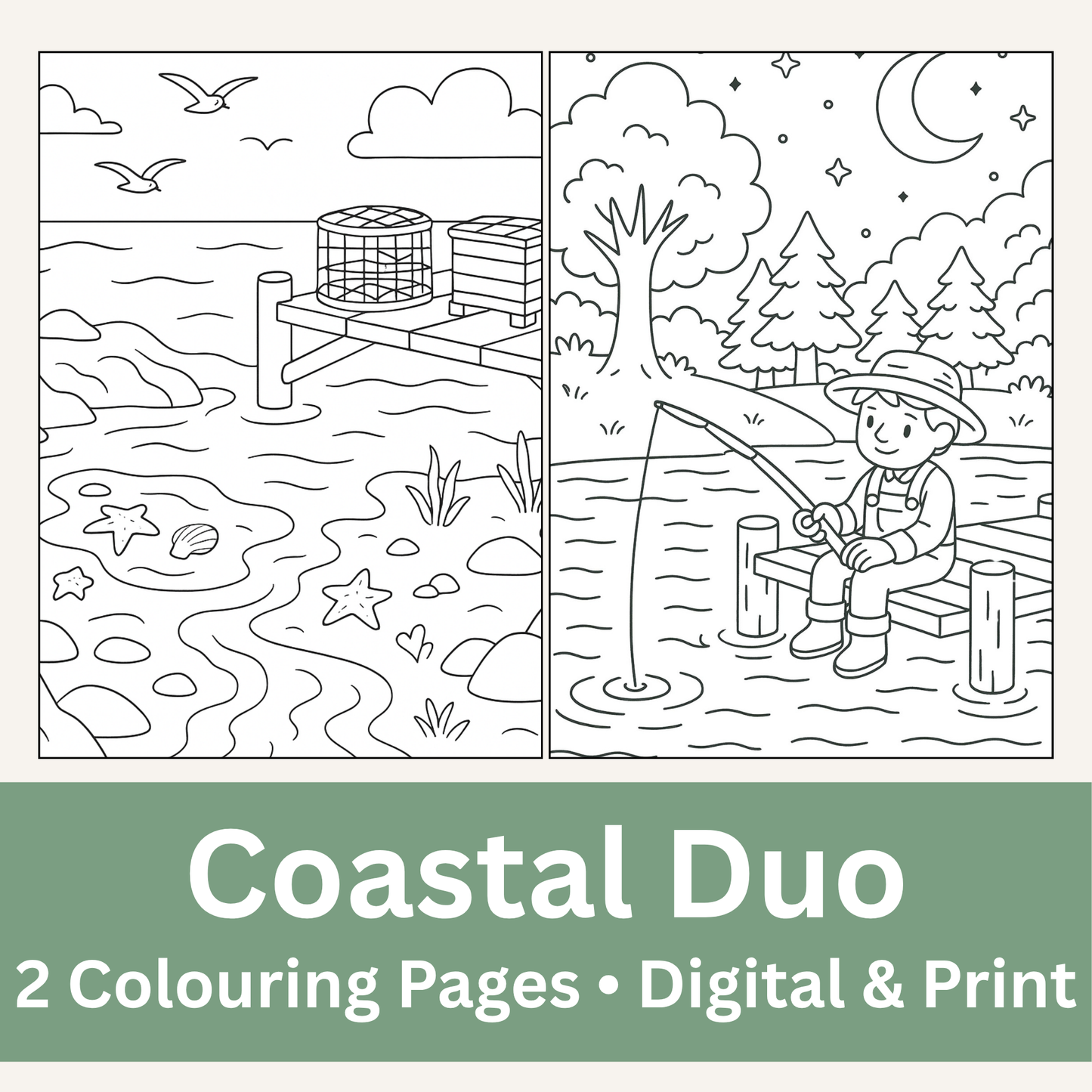 Cozy Valley Colouring Pages – Physical or Printable – Sets of 2, 4, 6, 8 & 10