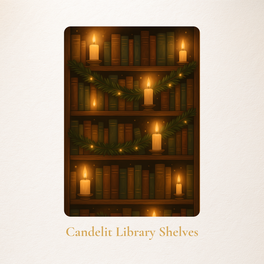 Candlelight & Snow – Christmas Kindle Case Inserts (Set of 5 Cozy Holiday Designs for Clear Kindle Cases)