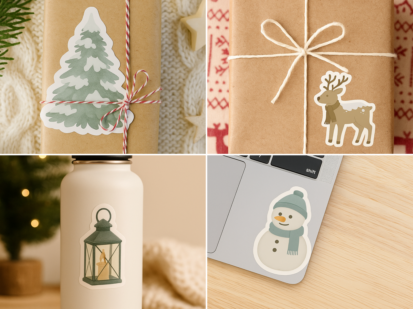 Winter Woodland Sticker Pack – 10 Cozy Forest Designs