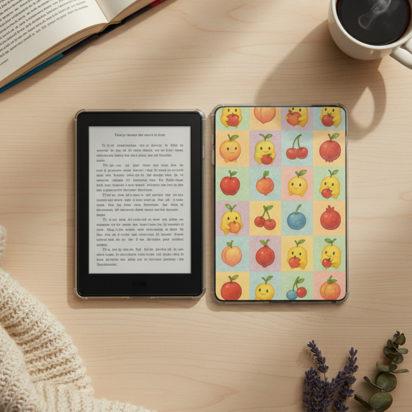 Cozy Valley Kindle Insert Set (4) | Cottagecore E-Reader Covers | Farm Sim Inspired