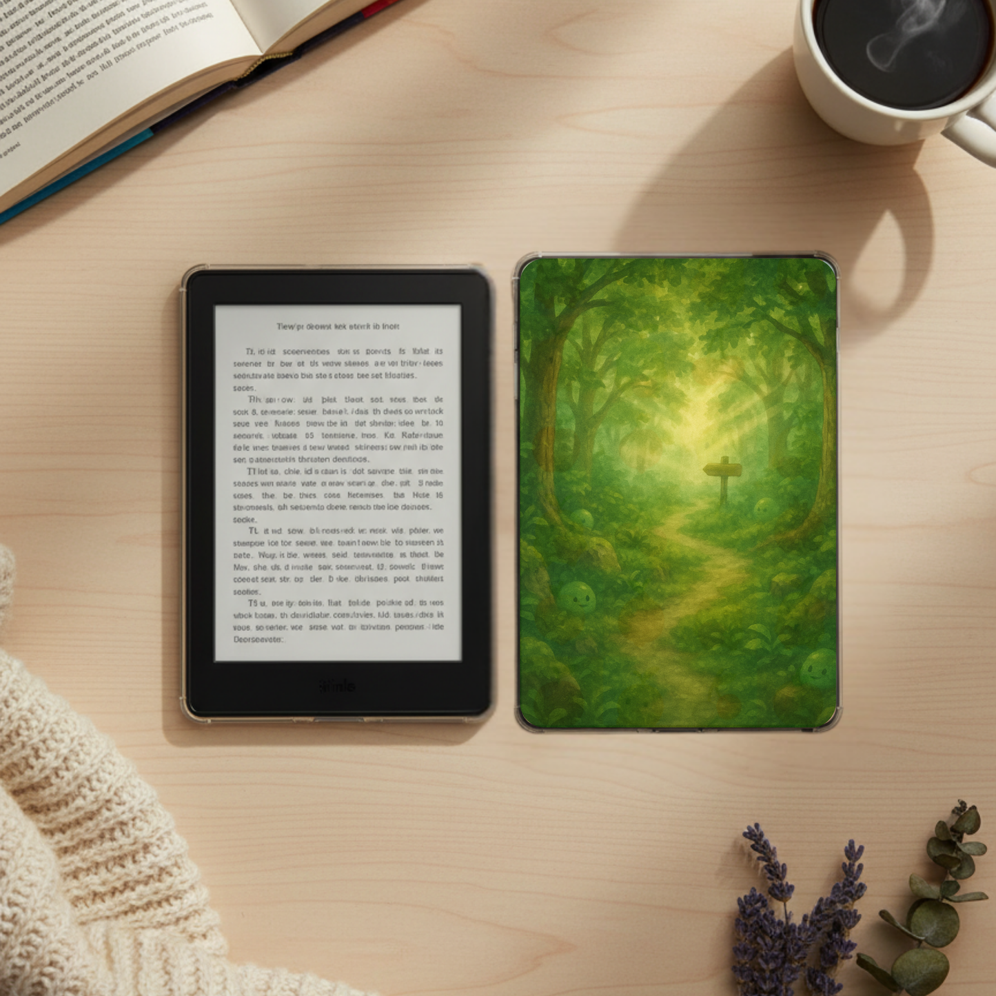 Cozy Valley Kindle Insert Set (4) | Cottagecore E-Reader Covers | Farm Sim Inspired